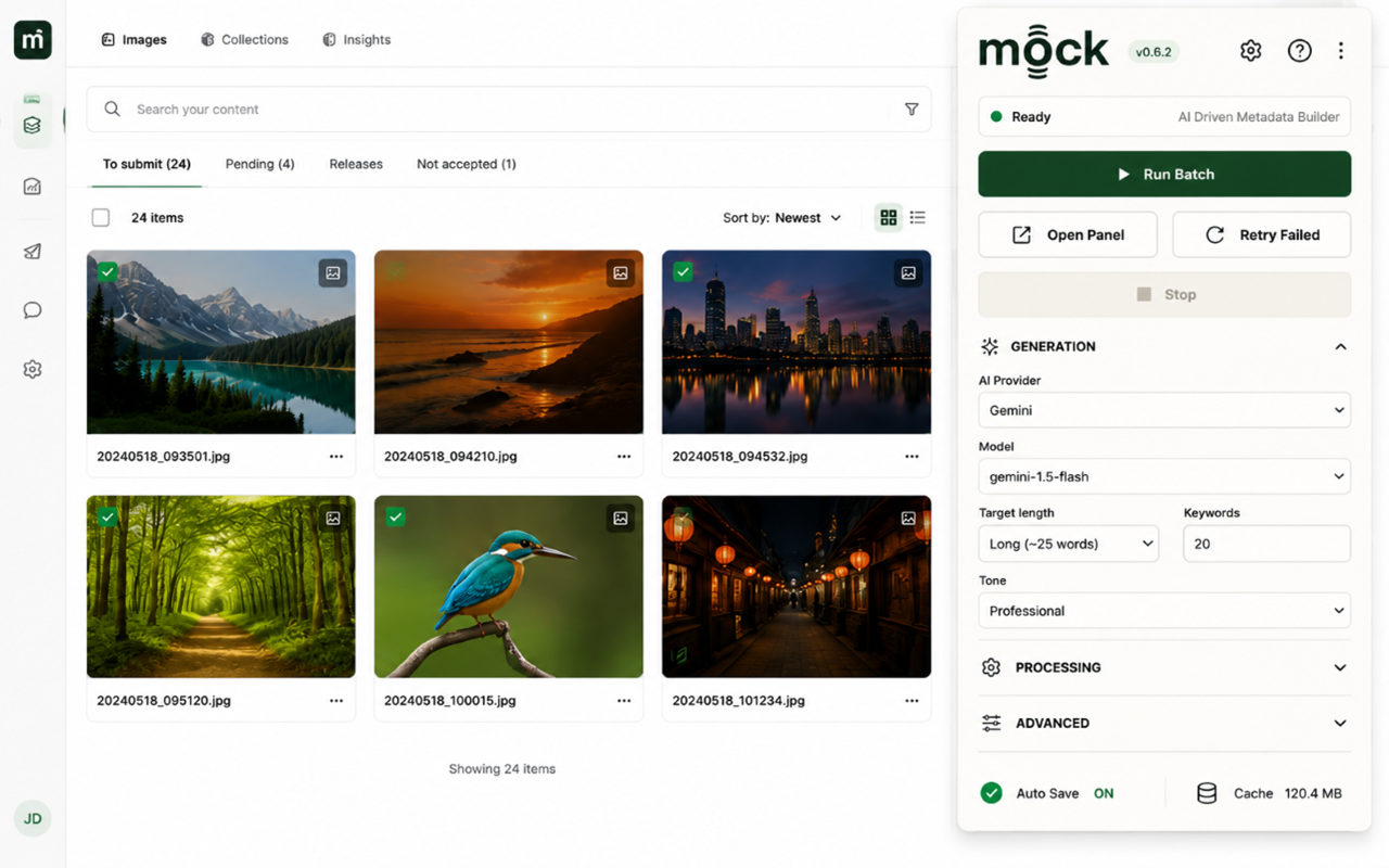 mOck working alongside an image contributor workspace